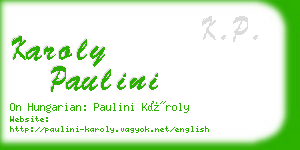 karoly paulini business card